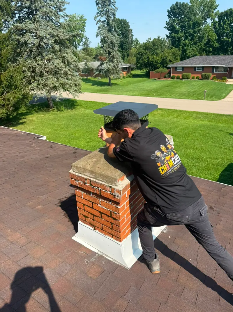 Stainless Cap Install — Chimcrew - Chimney Sweep & Repair project in Reynoldsburg, OH