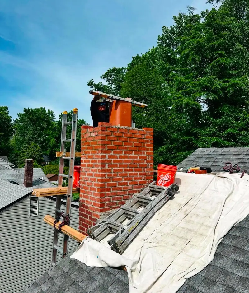Clay Liner Install — Chimcrew - Chimney Sweep & Repair project in Worthington, OH